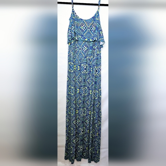 Large Vibrant Boho Maxi Dress - Picture 1 of 4